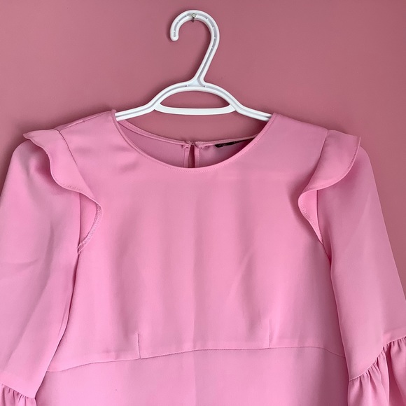 Zara Pink Ruffled Mini Dress - Picture 3 of 8